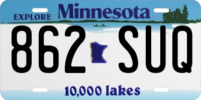 MN license plate 862SUQ