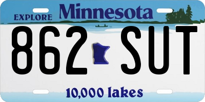 MN license plate 862SUT
