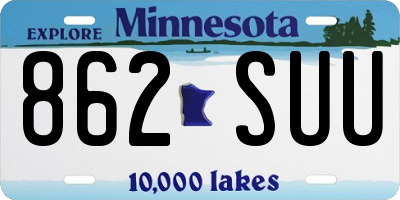 MN license plate 862SUU