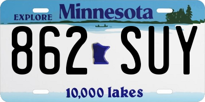 MN license plate 862SUY