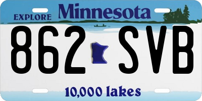 MN license plate 862SVB