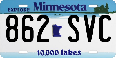 MN license plate 862SVC