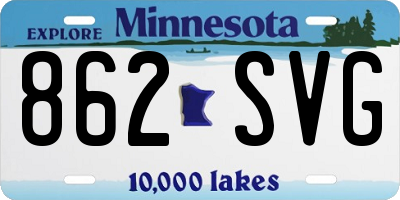 MN license plate 862SVG