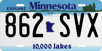 MN license plate 862SVX