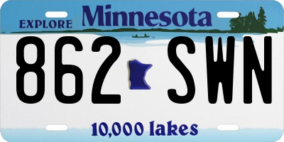 MN license plate 862SWN