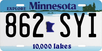 MN license plate 862SYI