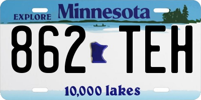 MN license plate 862TEH