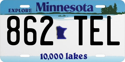 MN license plate 862TEL