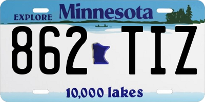 MN license plate 862TIZ