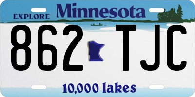 MN license plate 862TJC