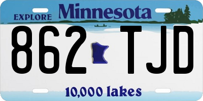 MN license plate 862TJD