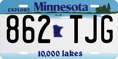 MN license plate 862TJG