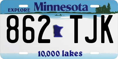MN license plate 862TJK