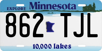 MN license plate 862TJL
