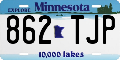 MN license plate 862TJP