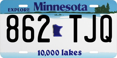 MN license plate 862TJQ