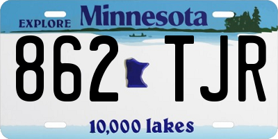 MN license plate 862TJR