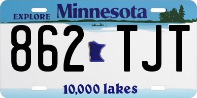 MN license plate 862TJT