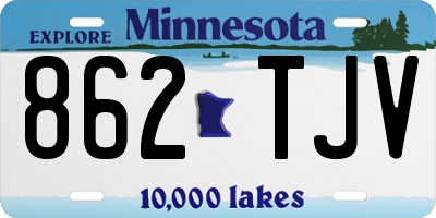 MN license plate 862TJV