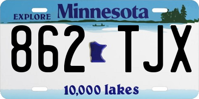 MN license plate 862TJX