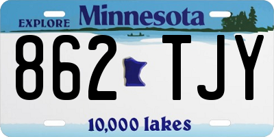 MN license plate 862TJY