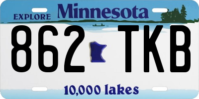 MN license plate 862TKB