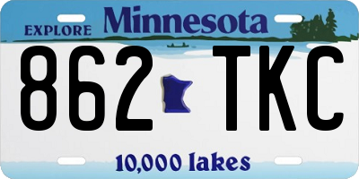 MN license plate 862TKC