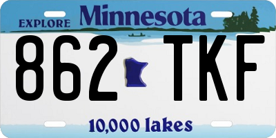 MN license plate 862TKF