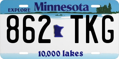MN license plate 862TKG