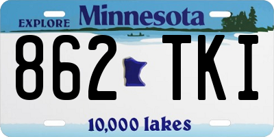 MN license plate 862TKI