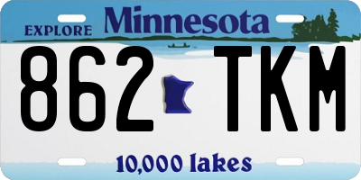 MN license plate 862TKM
