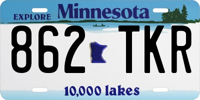 MN license plate 862TKR