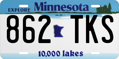 MN license plate 862TKS