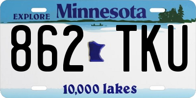 MN license plate 862TKU