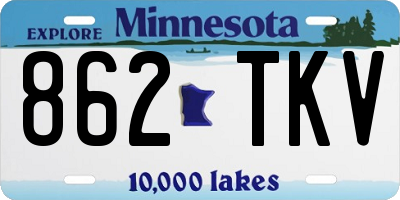 MN license plate 862TKV