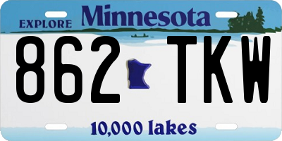 MN license plate 862TKW