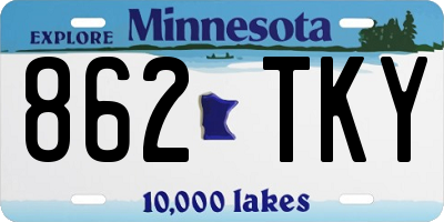 MN license plate 862TKY