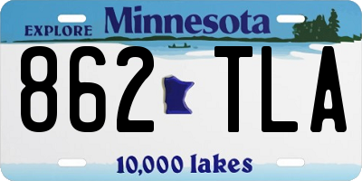 MN license plate 862TLA