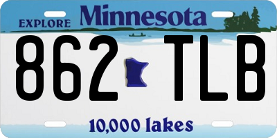 MN license plate 862TLB