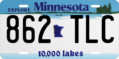 MN license plate 862TLC