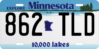 MN license plate 862TLD