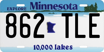 MN license plate 862TLE