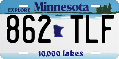 MN license plate 862TLF