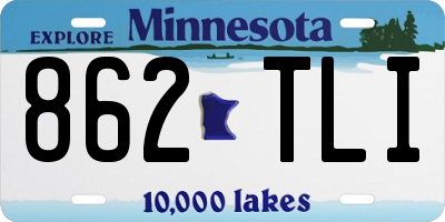 MN license plate 862TLI