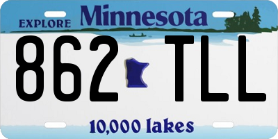 MN license plate 862TLL