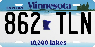 MN license plate 862TLN