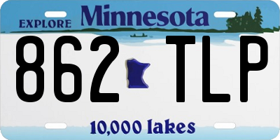 MN license plate 862TLP