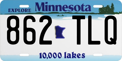 MN license plate 862TLQ