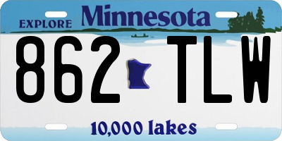 MN license plate 862TLW