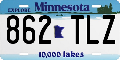 MN license plate 862TLZ